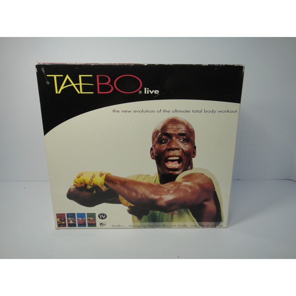 Billy Blanks Tae Bo Live 4 VHS Box Set Instructional Basic Advanced 8-Min 1999